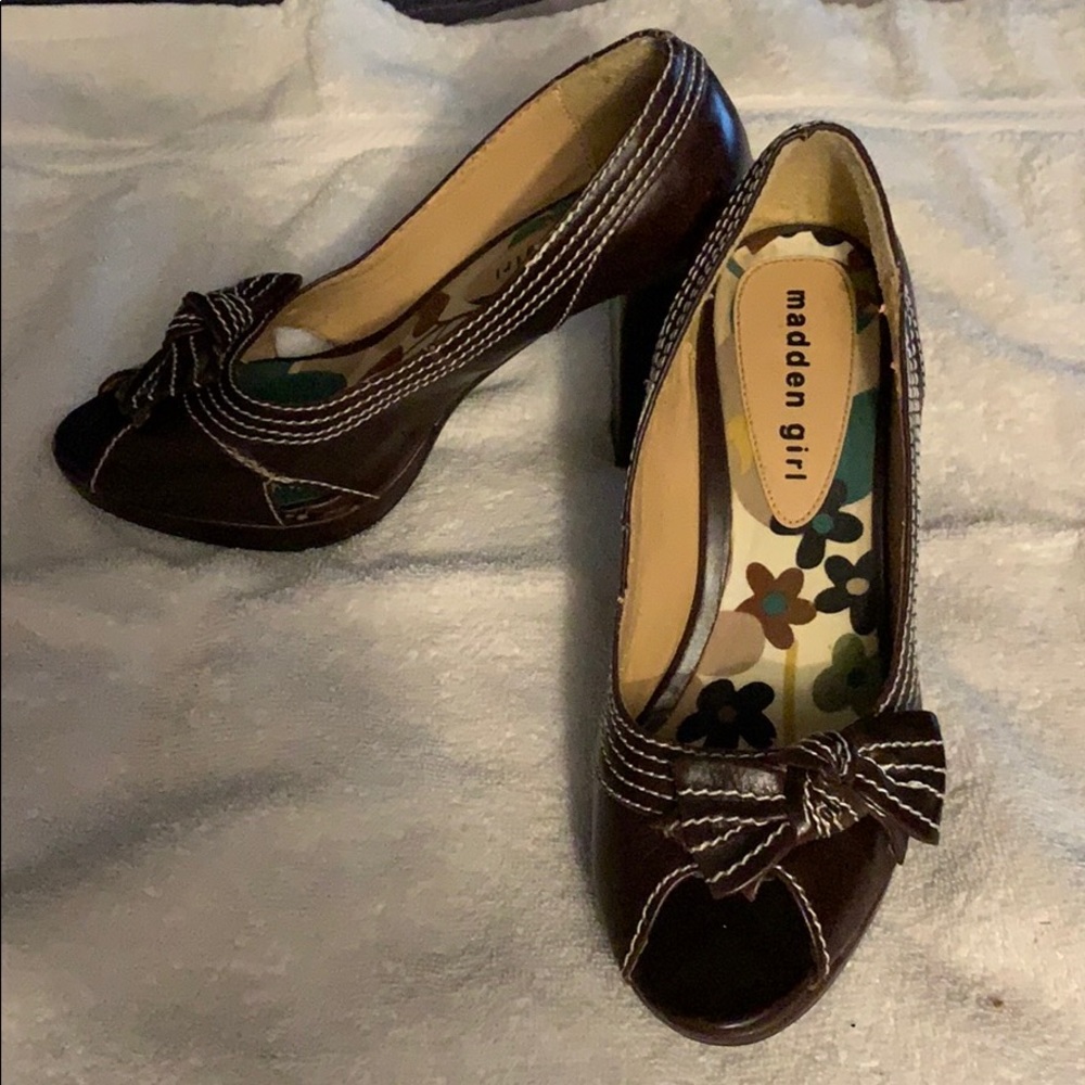 Madden girl dark brown heels
